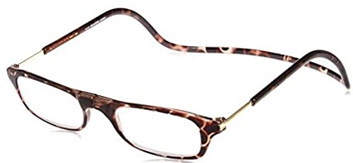 Clic Readers Reading Glasses, Brown, +1.50