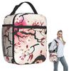 Blooming Sakura Branch Cherry Blossom Japanese Flower Insulated Lunch Bag for Women Kids Food Boxes Thermal Lunch Box Tote