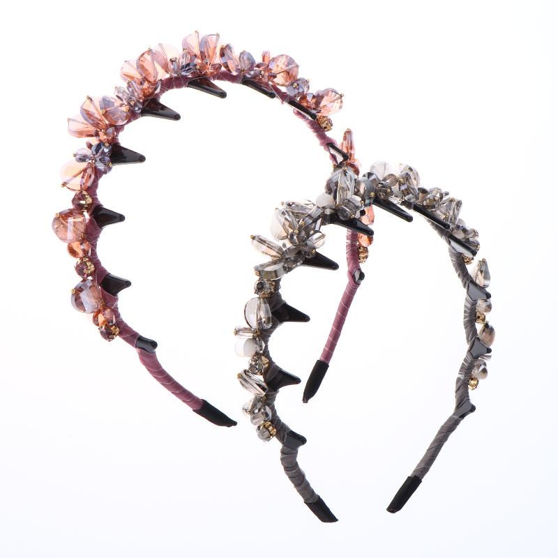 Stylish Rhinestone Hair Hoop Crystal Non Slip with Teeth for Women’s Daily Hair Fashion