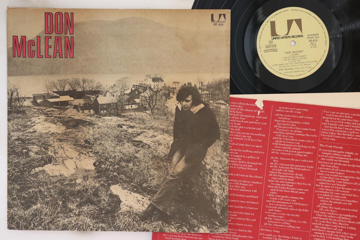 

LP Record DON MCLEAN Don Mclean SR814 UNITED ARTISTS 1972 Japan Rock Used