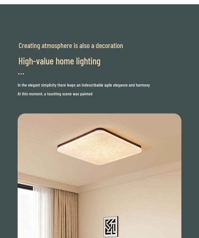 Retro Walnut Zen Ceiling Light with Song Dynasty Silk Aesthetics