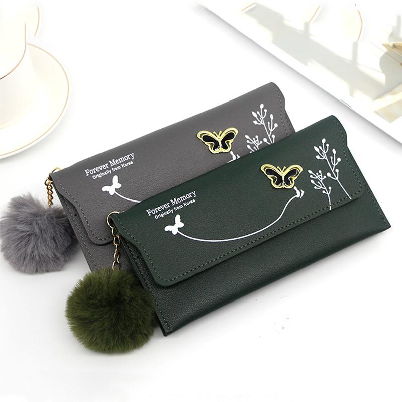 Yogodlns Mode Schmetterling Brieftasche Frauen PU Leder Kleine Kupplung Casual Dame Geldbörse Kartenhalter Weibliche Handtasche