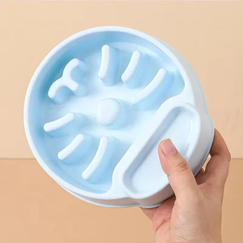 Home Dog Eating Plate Anti Choking Feeder Plastic Pet Slow Food Bowl Anti Gulping Feeding Supplies for Dog Cat Dish