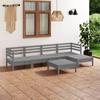 Day and Night - Day and Night Garden Furniture Set 9 Pieces Solid Pine Wood Gray