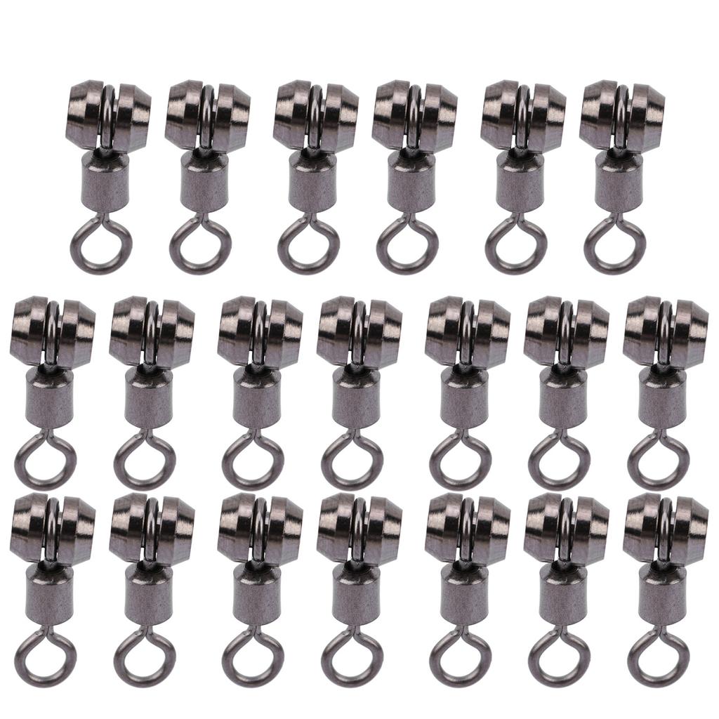20pcs Copper Enhanced Version European Type Swivel Hook Gear Connector Fishing EquipmentL