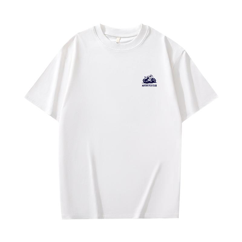 Short Sleeved Pure Cotton Men's Summer T-shirt Trendy Brand Letter Five Quarter Sleeve T-shirt Loose Oversized Summer