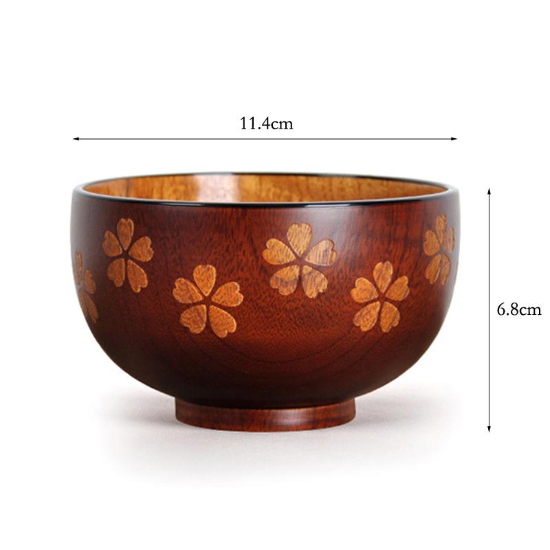 

Маленька дерев яна миска Японська миска для місо-супу Дерев яна миска для рису, десертів, закусок Контейнер для їжі Дитячий кухонний посуд Дерев яний посуд