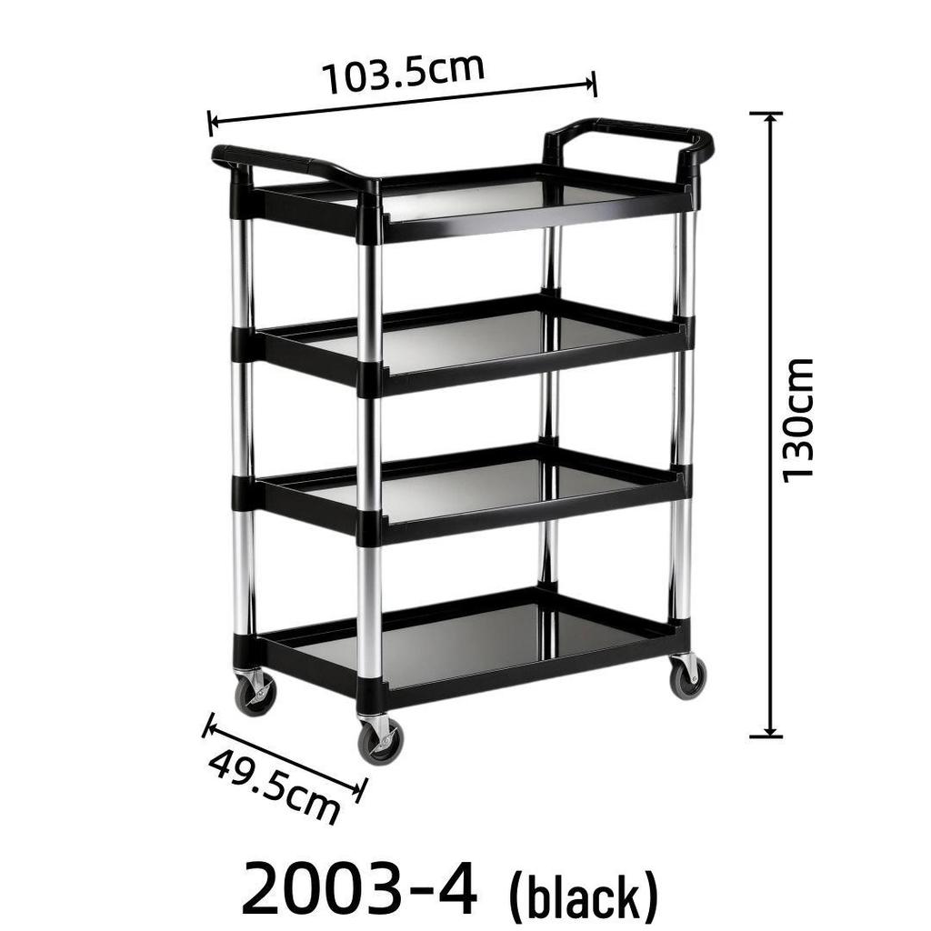 Huilixin Multi-functional Three-Tier Dining Cart with Silent Brake Wheels