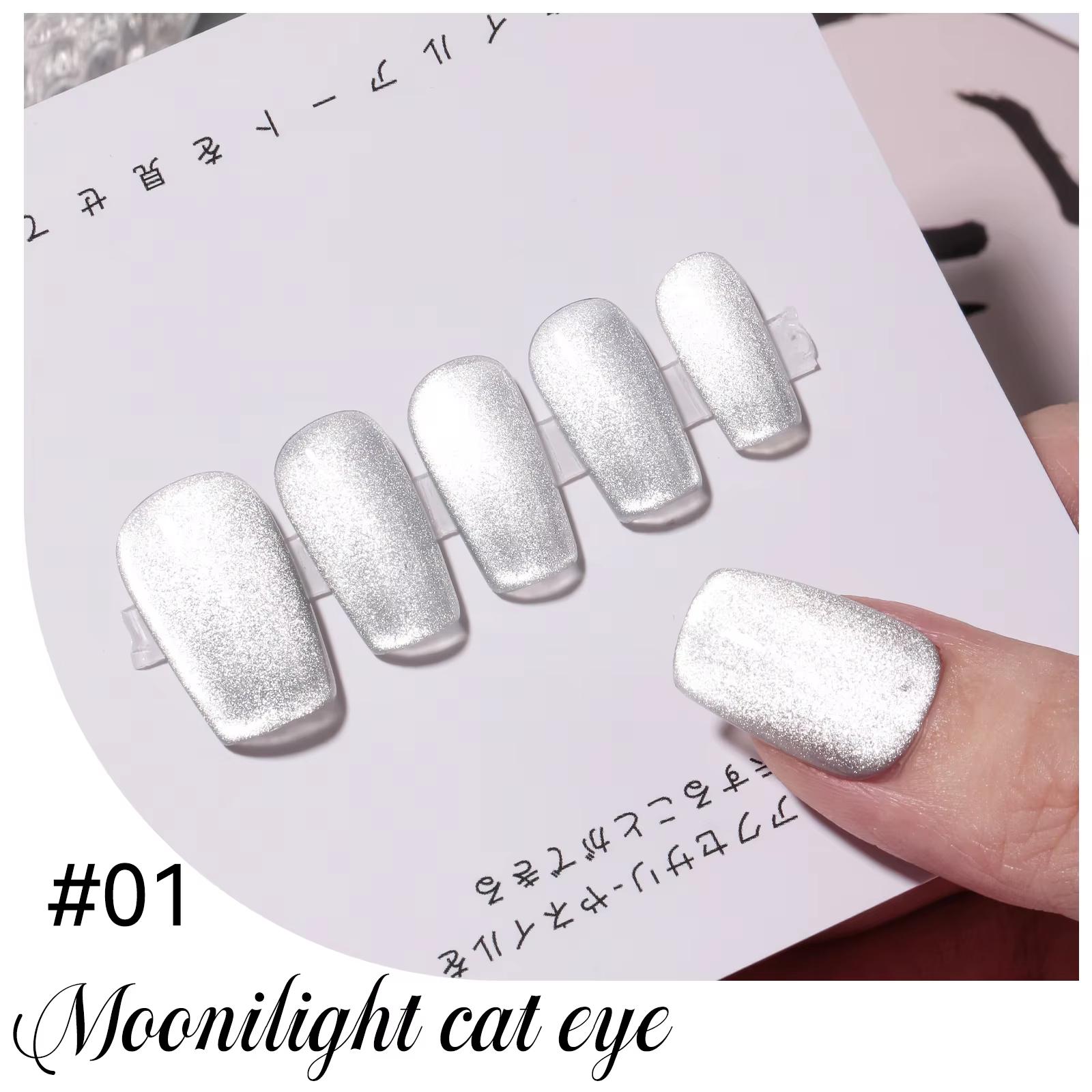 

JTING новейший набор 4-цветных универсальных гель-лаков для ногтей с эффектом кошачьего глаза Silver Moonlight с магнитным кристаллом и бриллиантами