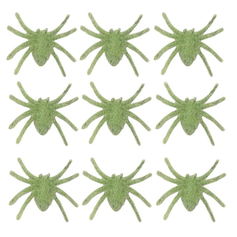 3-9pcs Flocking Black Spider Halloween Christmas Party Decoration Outdoor Home Bar Haunted House Horror Props Creepy Decoration