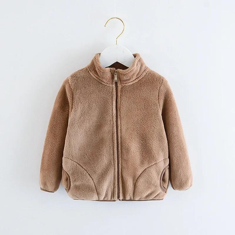 

Мальчики Девочки Мода Мультфильм Длинный Рукав Молния Спортивное Пальто Повседневный Наряд Молния Топы Дети Фланелевая Одежда Теплая Куртка 120 хаки