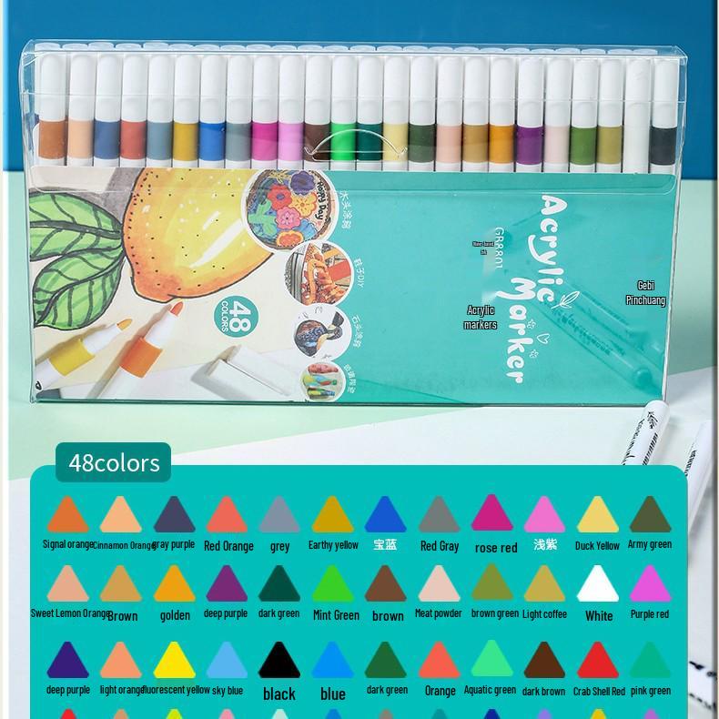 80-Color Water-Based Acrylic Markers for Kids' Graffiti and DIY Painting