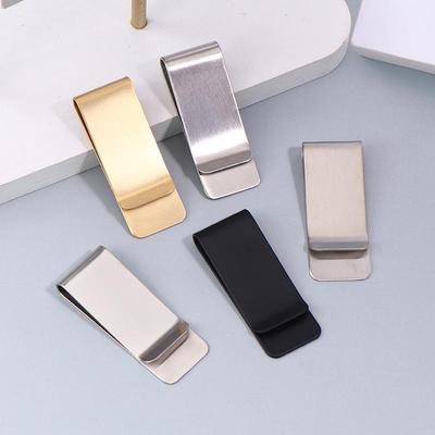 5Pcs Simple Slim Metal Money Clip Portable Multifunctional Business Card Clips Men Purse Business Card Holder Wallet Cash Clamp