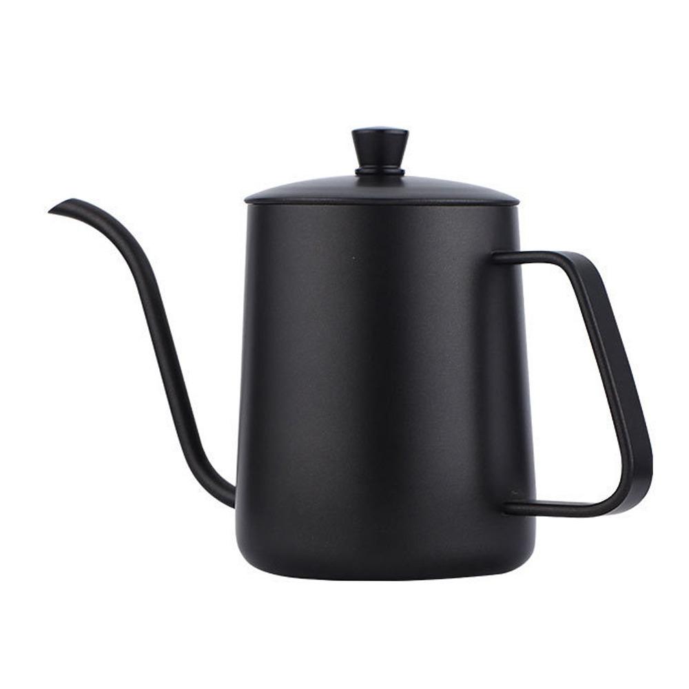 Cafetière Noire Argent Bec Long et Étroit Bouilloire à Goutte Bouilloire d'Infusion à Goutte pour Café Usage Café