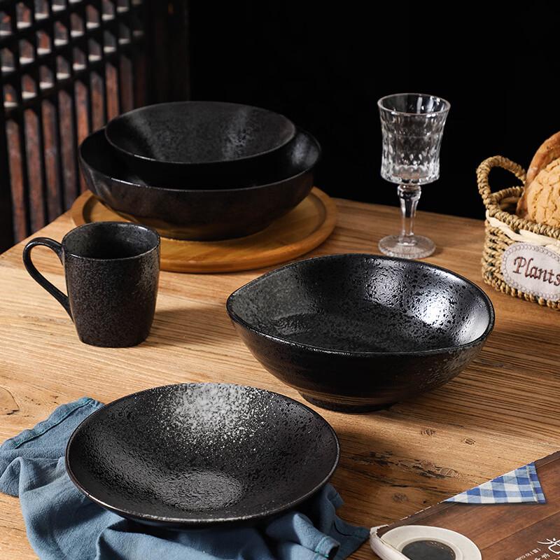 Japanese Style Underglaze Ceramic 3-Compartment Plate