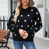 Women's Autumn and Winter Knitted Polka Dot Pullover Large Size Sweater