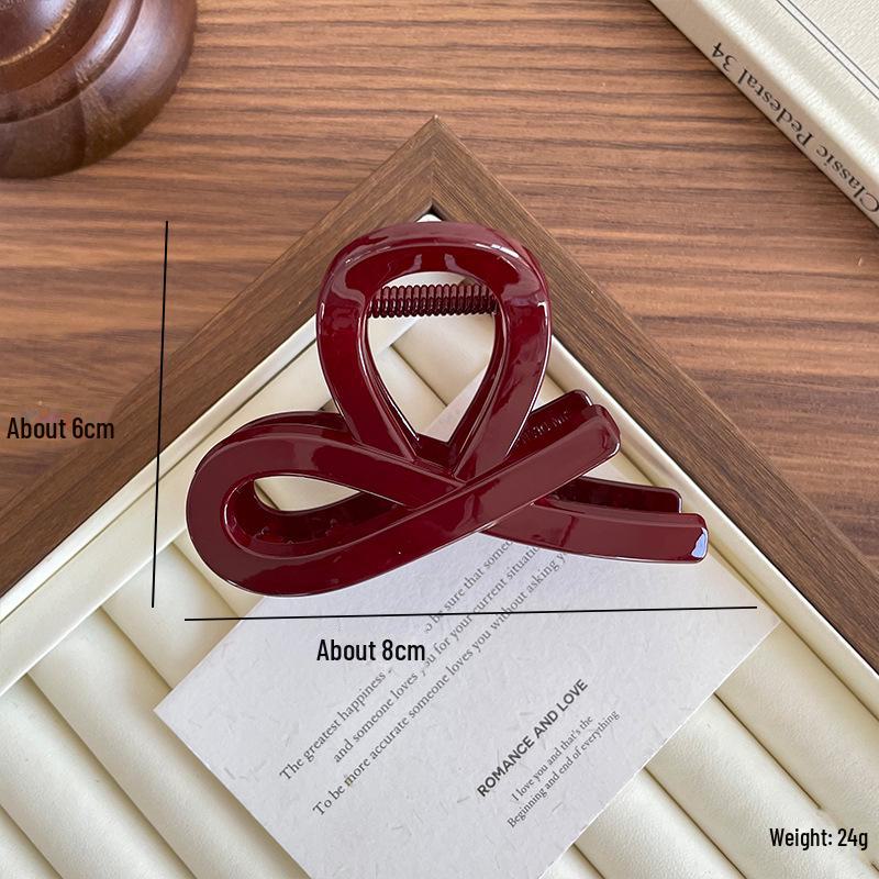 

Праздничная красная шпилька для пучков Ankola - большой зажим для женщин в форме акулы