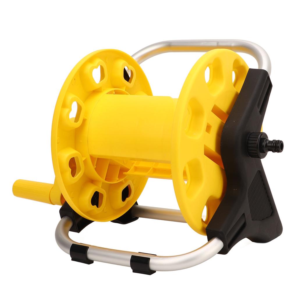 G1/2 Garden Hose Reel Yellow Gardening Waterpipe Cart Holds 20m Hose Car Washer Tool for Yard Lawn