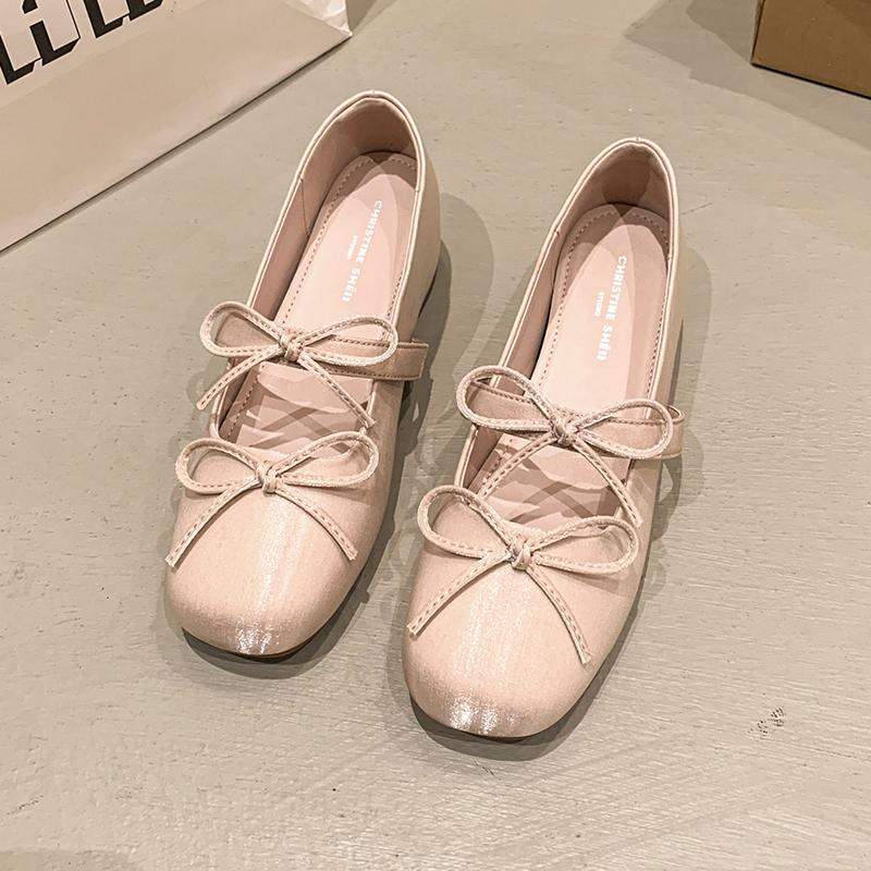 New Butterfly-knot Women Mary Jane Shoes Fashion Slip on Internal Elevation Shoes Ladies Outdoor Dress Shoes