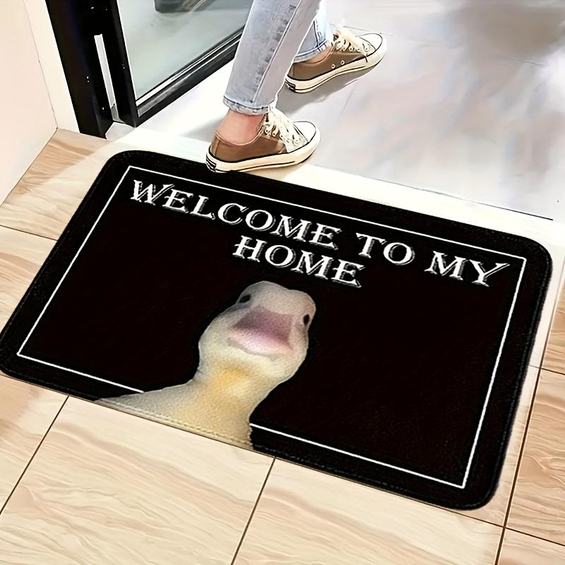 1 Funny Duck Slogan Door Mat, Non-slip Floor Mat, Suitable for Living Room, Bedroom, Bathroom, Holiday Home Decoration