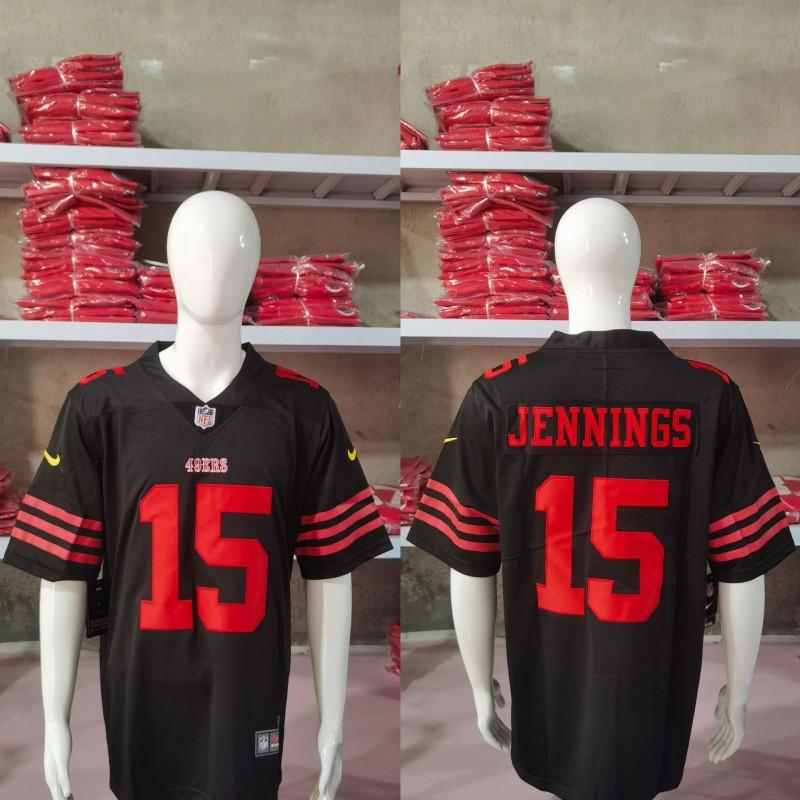 Mens NFL San Francisco 49ers Embroidered Football Jersey Short Sleeve Sport T-Shirt Fans Casual Wear