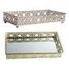 Square Jewelry Dish Tray ,Electroplated Plate Holder ,Decorative Organizer Mirrored Modern Cosmetics Sundry Keys Party Kitchen