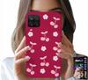 Etui Do Samsung A12 / M12 - Wisienki, Wiśnie Na Bordowym Tle + Folia