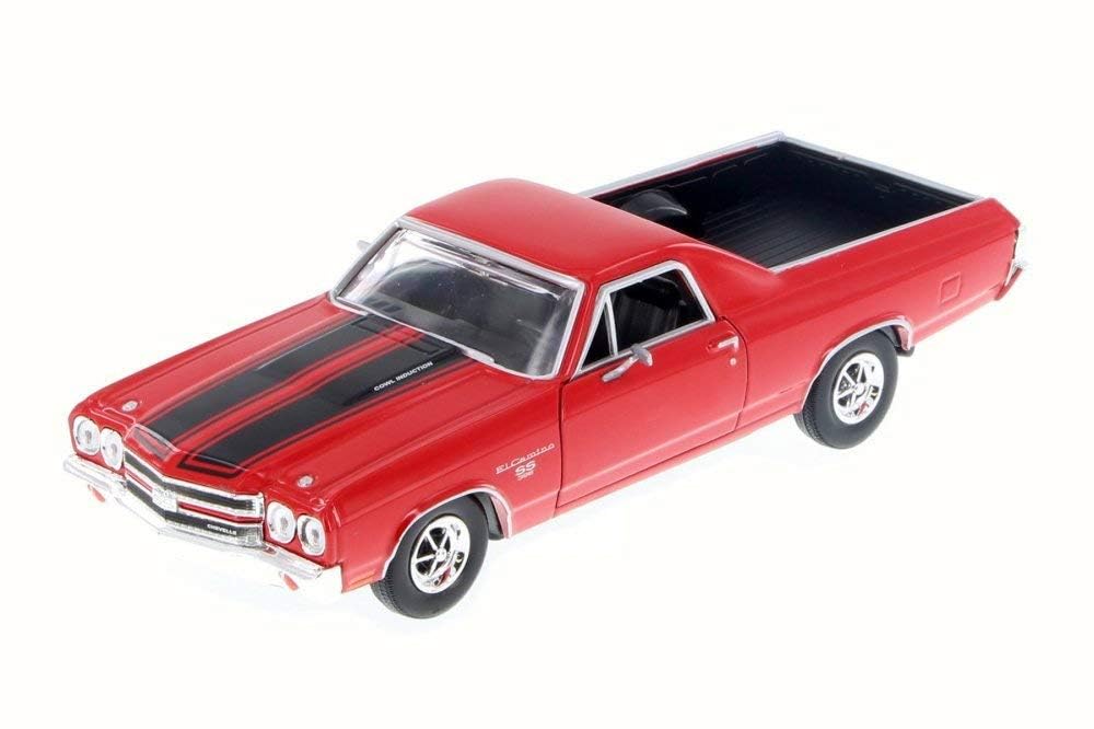 1970 Chevy El Camino SS Red Motor Max Scale Diecast Model Toy Car 396, - 79347AC/R - 1/24