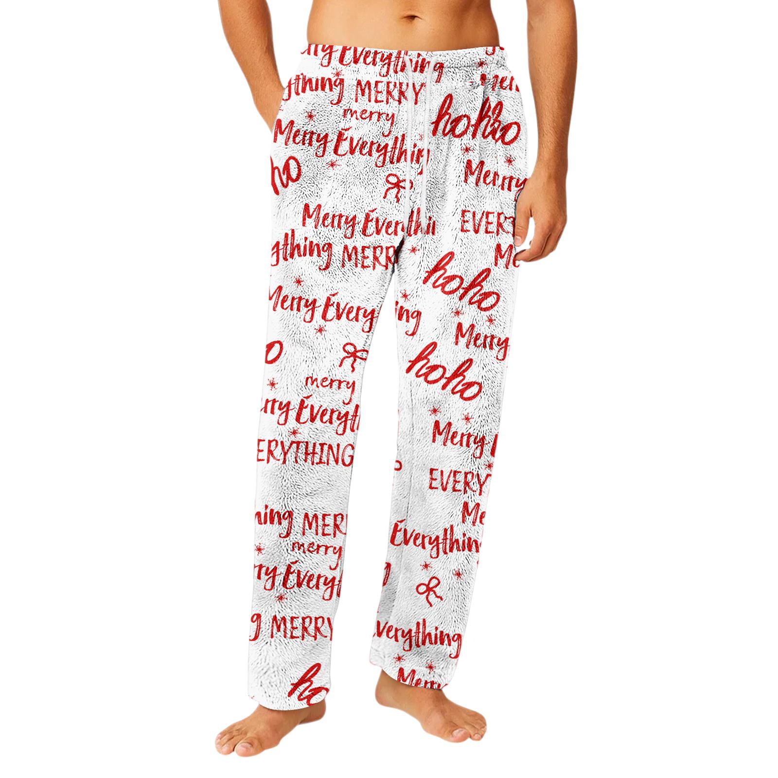 

Мужские фланелевые брюки с карманами на кулиске, домашняя одежда, штаны для сна XL белый