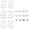 30Pcs 3D Embossed Butterfly Nail Stickers Self Adhesive Nail Art Decals for Women Girls Manicure DIY Accessories