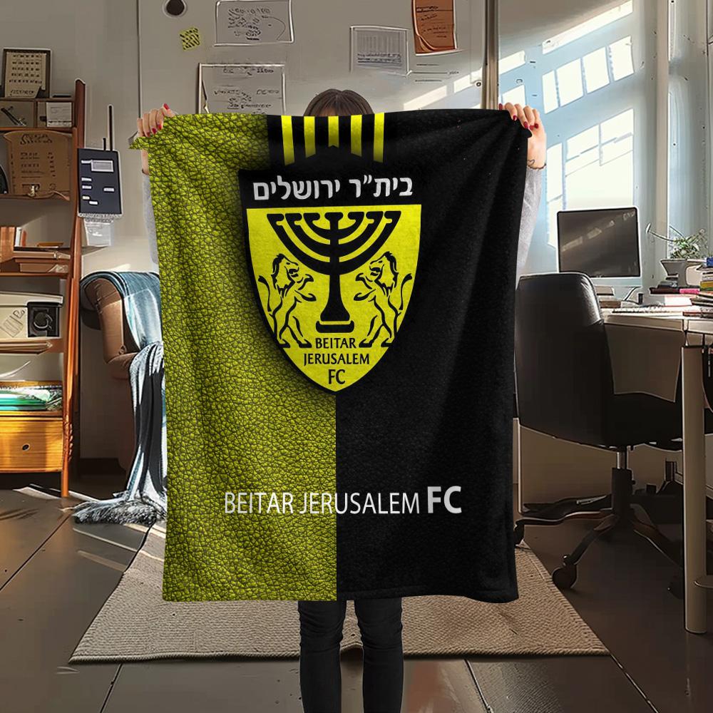 Beitar Jerusalem Football Club Flannel Blanket, High quality Comfortable for All Seasons, Home Decor, Warmth and Comfort