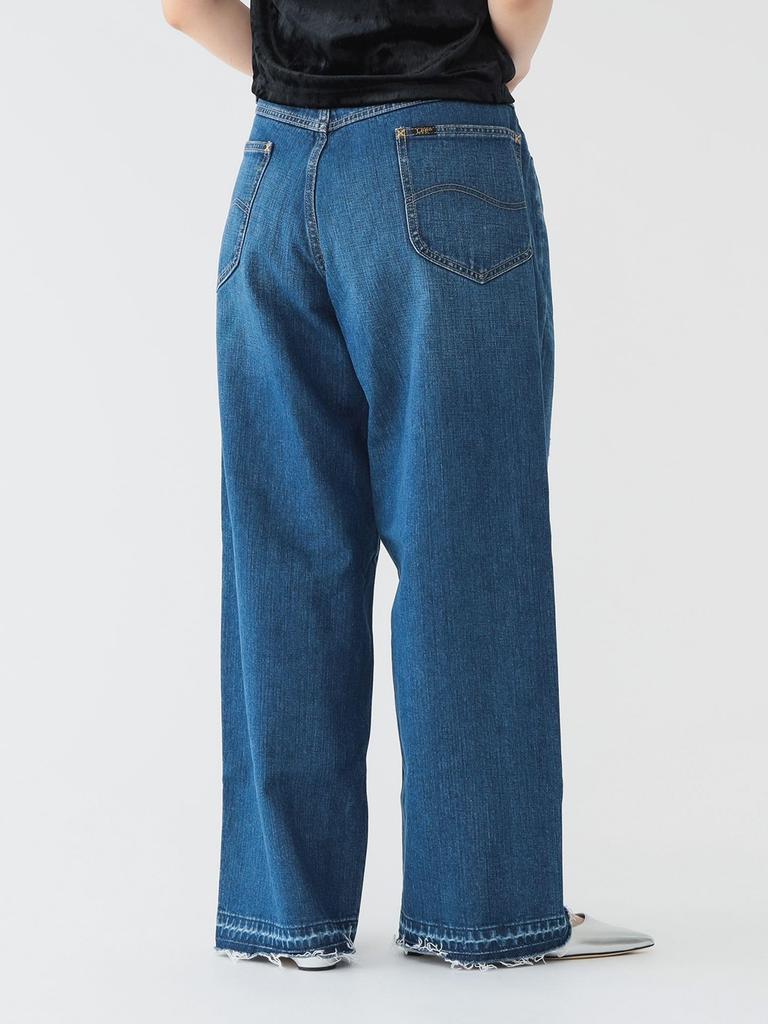 Beams Boy Work Pants [Special Order] Lee X Maturely Denim Asymmetric Pants, Women's, Blue, Size S