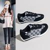 Autumn and winter new large size women's casual sports shoes flower color matching shoes women