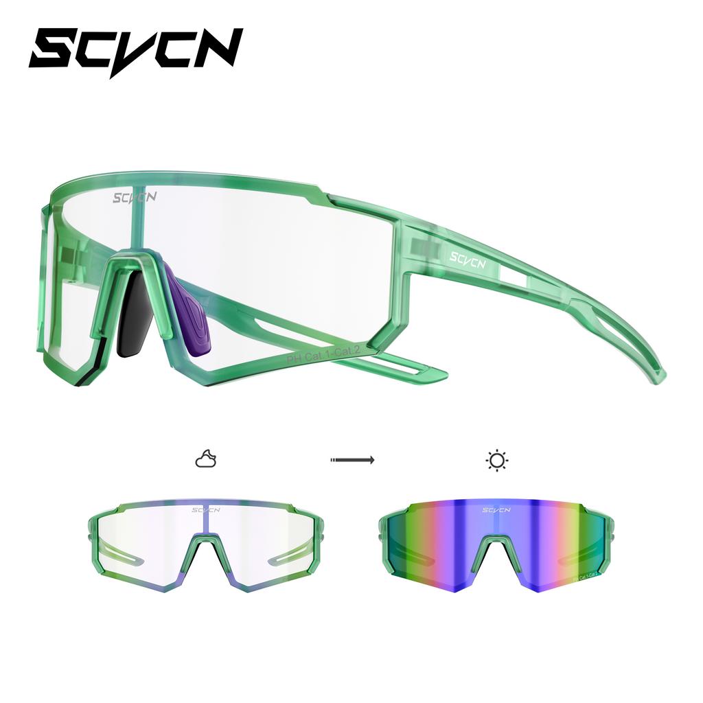 SCVCN Photochromic Hiking Eyewear Cycling Glasses Sports Sunglasses for Women Outdoor Road MTB Bike Glasses UV400 Men Windproof
