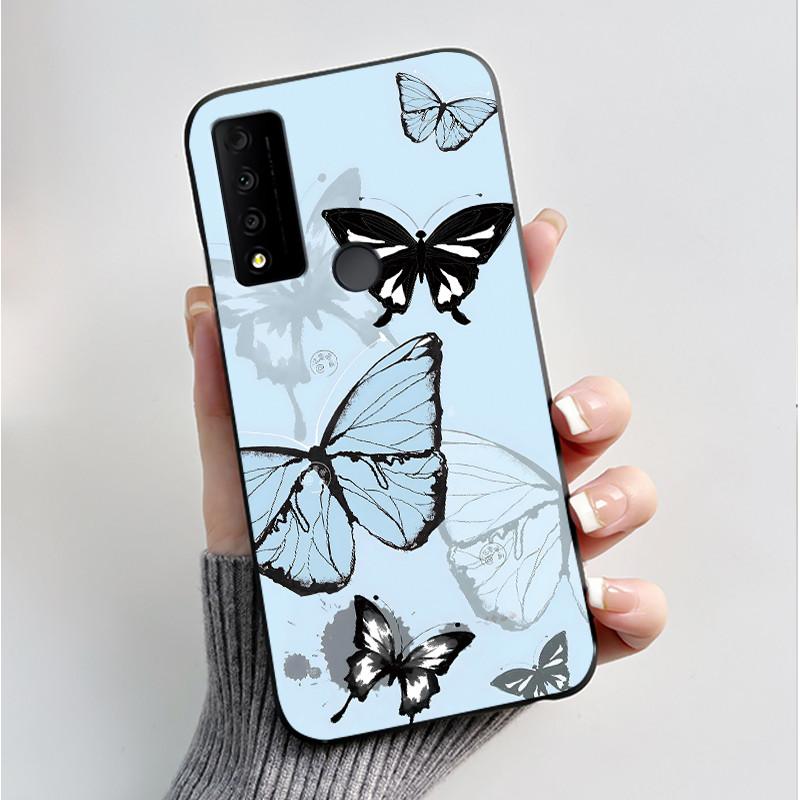 Case For TCL 30V 5G T781S Fundas TCL 30 XL T701DL Capa Soft Silicone Black Shell TCL 30 XE 5G Cover Cute Printing Pattern Casing