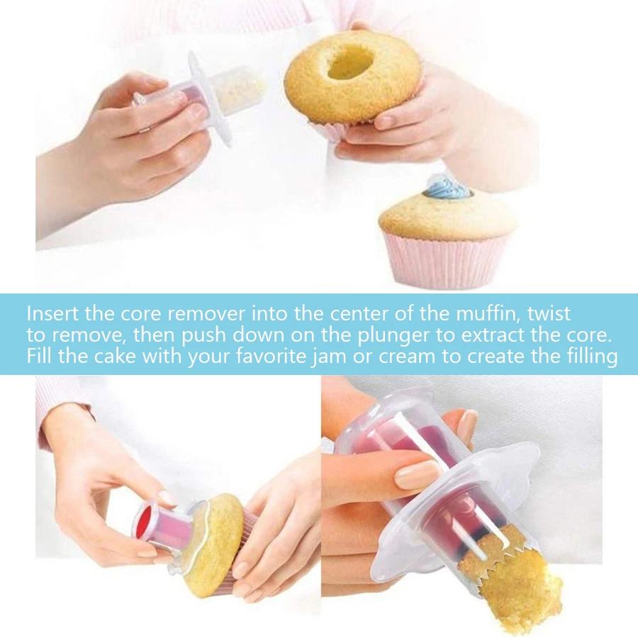 1PC Kitchen Cake Tools Cupcake Muffin Cake Corer Plunger Cutter Pasty Decorating Divider Mould