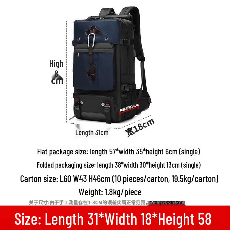 Men's Large Capacity Waterproof Travel Backpack for Mountaineering