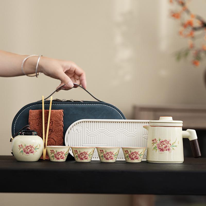 Travel tea set Portable storage Kuaike cup Outdoor car camping Tea pot Corporate event gifts