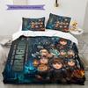 How Train Dragon Pattern Bedding Quilt Set Quilt Cover Pillowcase Home Birthday Gift(1 * Duvet Cover + 2 * Pillowcase, Without Core)