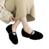 Suding Home Mary Jane Mao Mao Shoes Women's Shoes 2025 New Autumn and Winter Plush Cotton Shoes Warm Plush Single Shoes