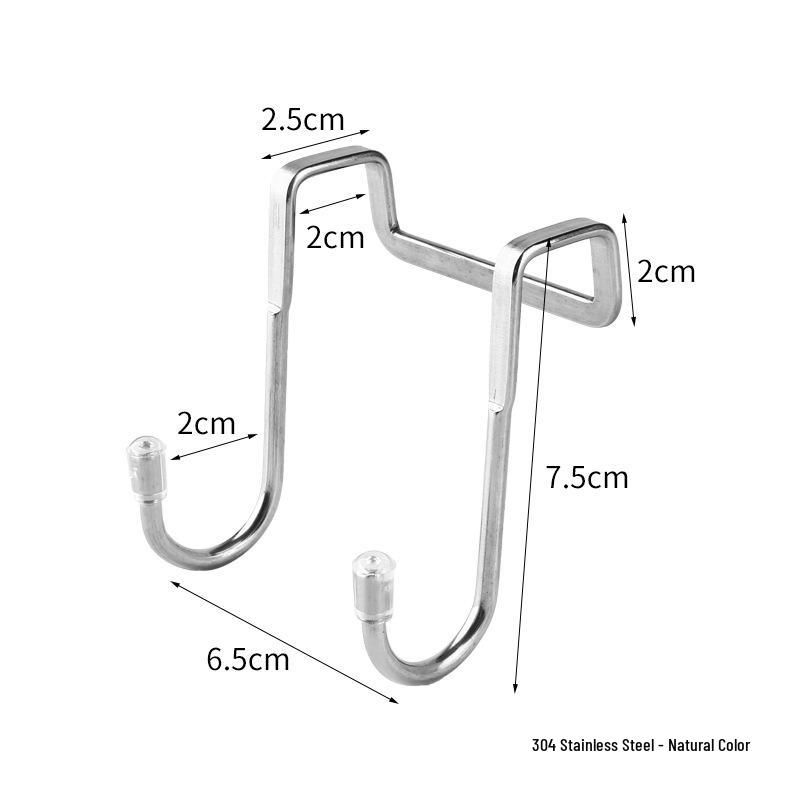 304 Stainless Steel Double-Headed No-Punch S-Shaped Hook for Cabinet or Door Storage