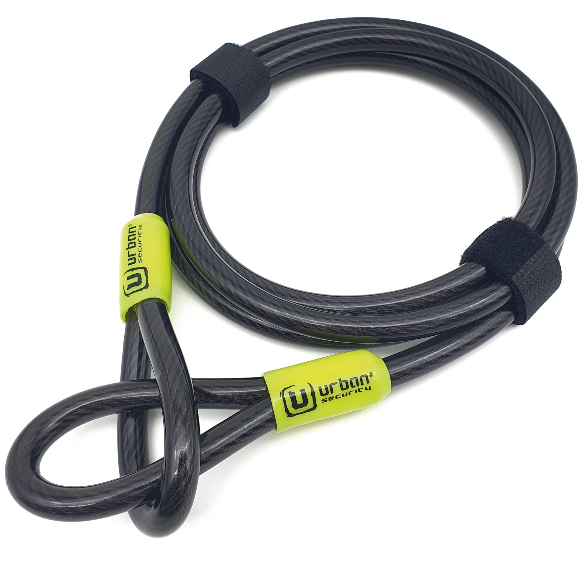 

Urban UR462L URBAN UR462L Универсальный гибкий стальной трос безопасности для велосипеда или скутера 10 мм двойная петля для фиксации многофункционального колеса седла велосипеда