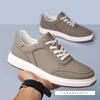 Cowhide Men's Casual Shoes Breathable Men's White Shoes Board Shoes Autumn Leather Shoes Men's Shoes