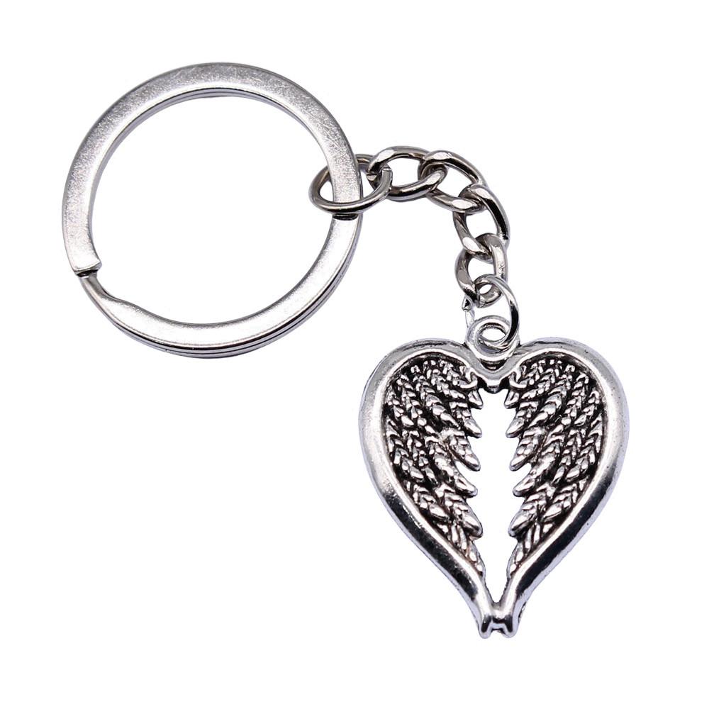 Angel Keychain Wings Charm For Students Protection Key Ring 28mm