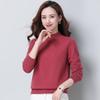 Women's Semi-High Neck Solid Color Loose Knit Sweater