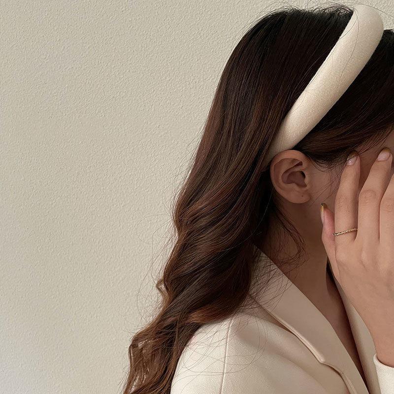 Elegant Korean Style Wide-Brimmed Sponge Headwear Headband For  Girls Hair Accessories