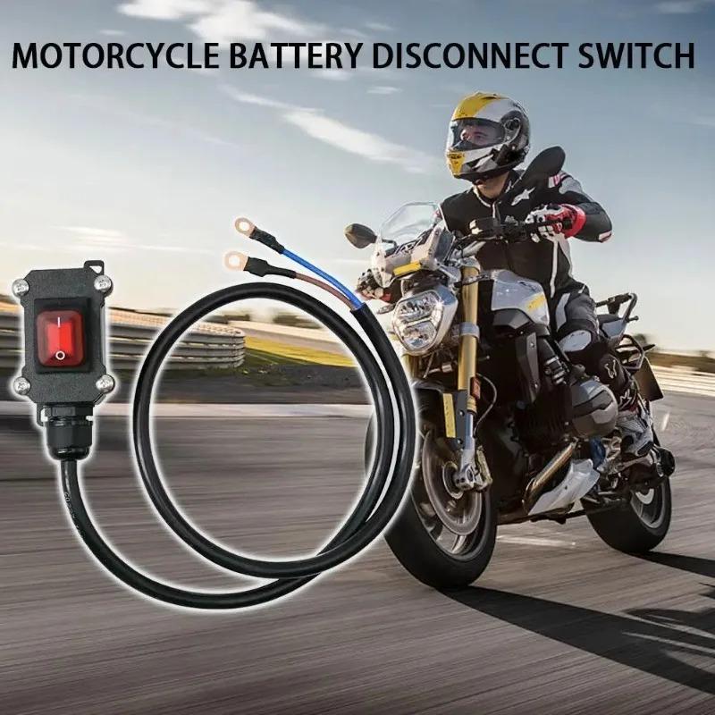30/50/100cm Universal Motorcycle Kill Switch 12V/24V Heavy Duty Battery Disconnect Cable Waterproof Power Cut Off Switch