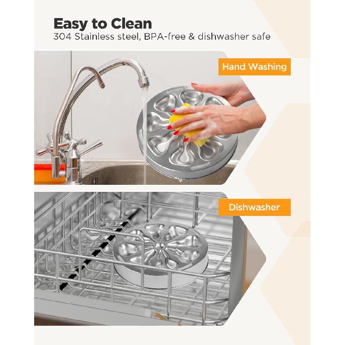 Slow Feeder Dog Bowls – Stainless Steel Non-Slip Metal Bowl for Slow Feeding, 5 Cups Large Capacity, Double-Sided Design for Dry, Wet, or Raw Food,