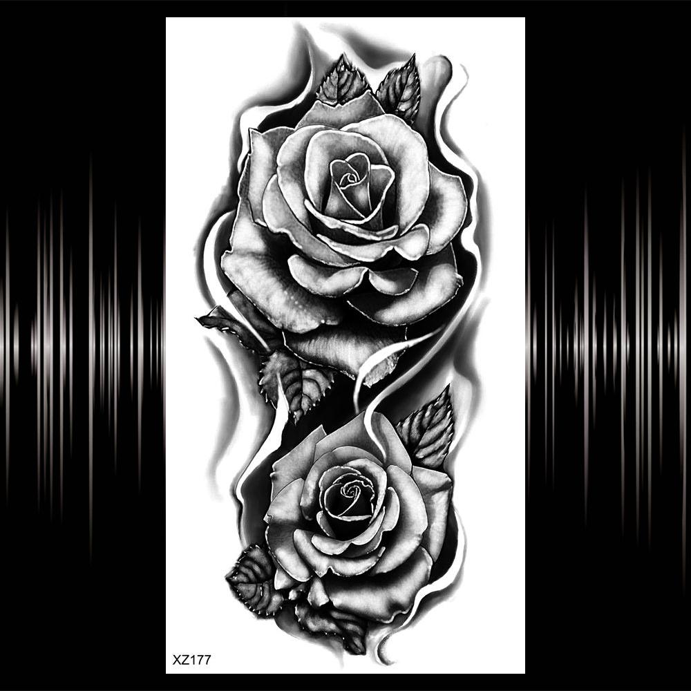 Kompass Brief Temporäre Tattoo Für Männer Frauen Erwachsene Realistische Gefälschte Wolf Schädel Tattoos Aufkleber Tiger Schwarz Wald Tatoos Unterarm