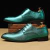 Men's Fashion Wedding Party Shoes Men Classic Derby Shoe Dress Business Office Mens Lace-Up Pointed Toe British Style Flats